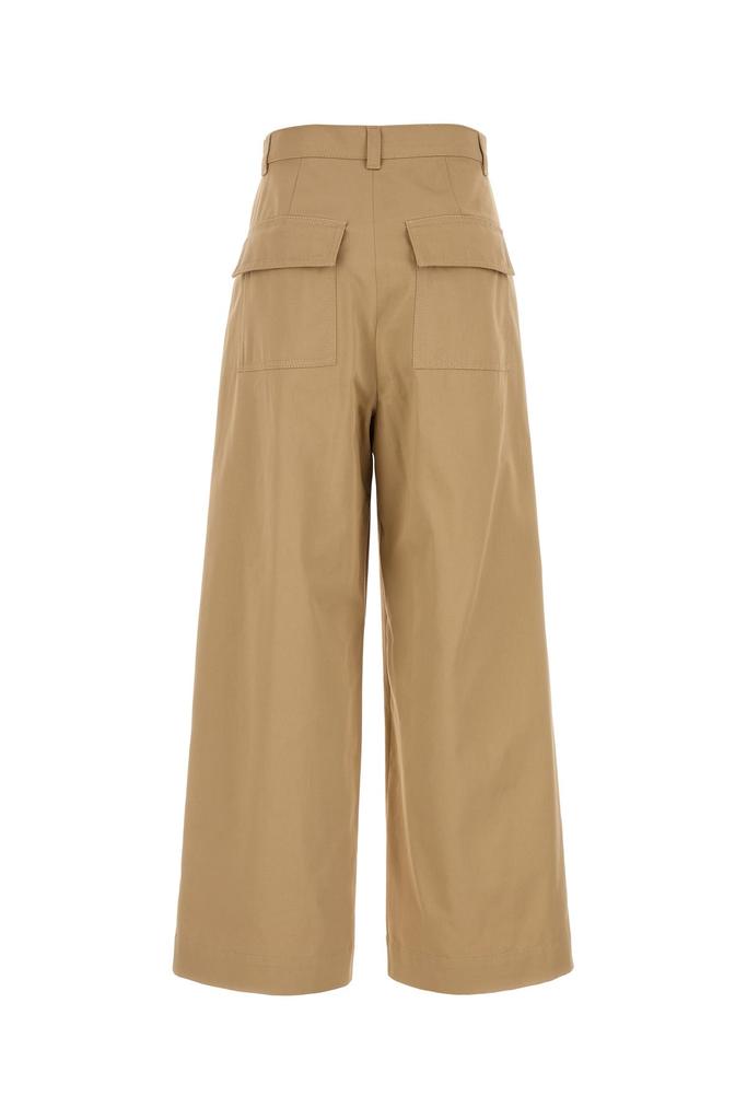 Max Mara Beige cotton Nebbie wide-leg pant