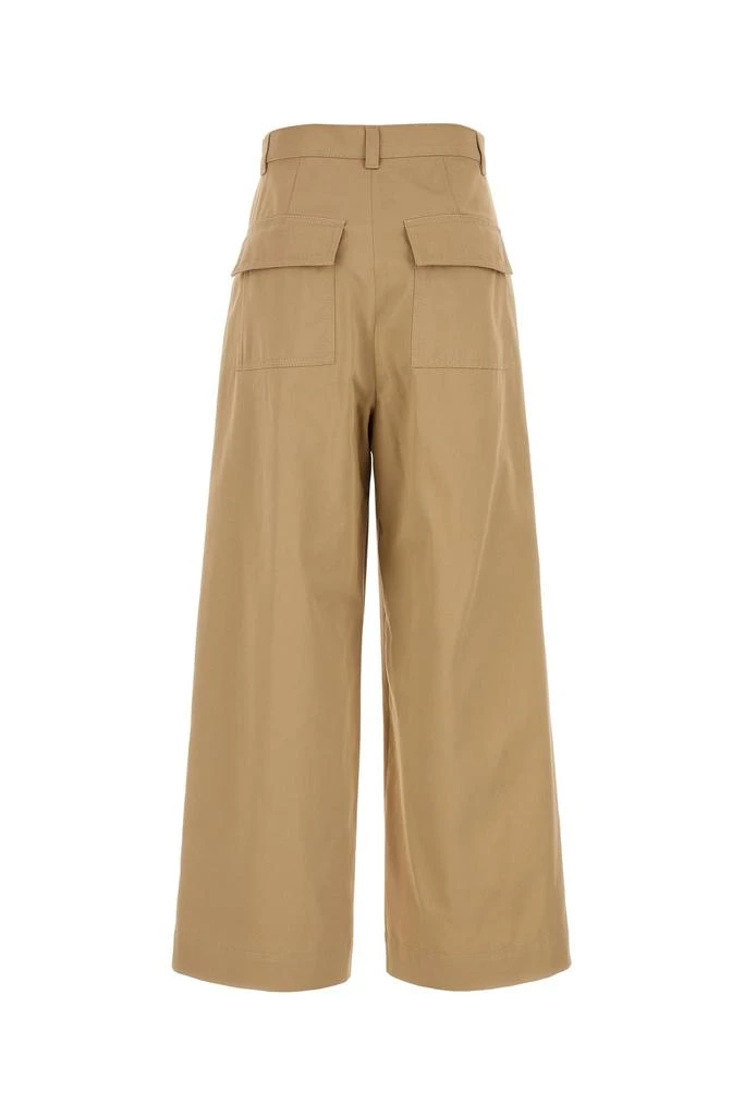 Max Mara Beige cotton Nebbie wide-leg pant 1