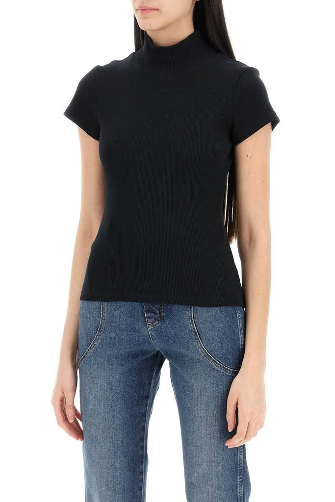 ALAIA high-neck ribbed top with nine words 4