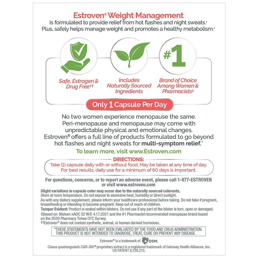 Estroven Weight Management for Menopause Relief 6