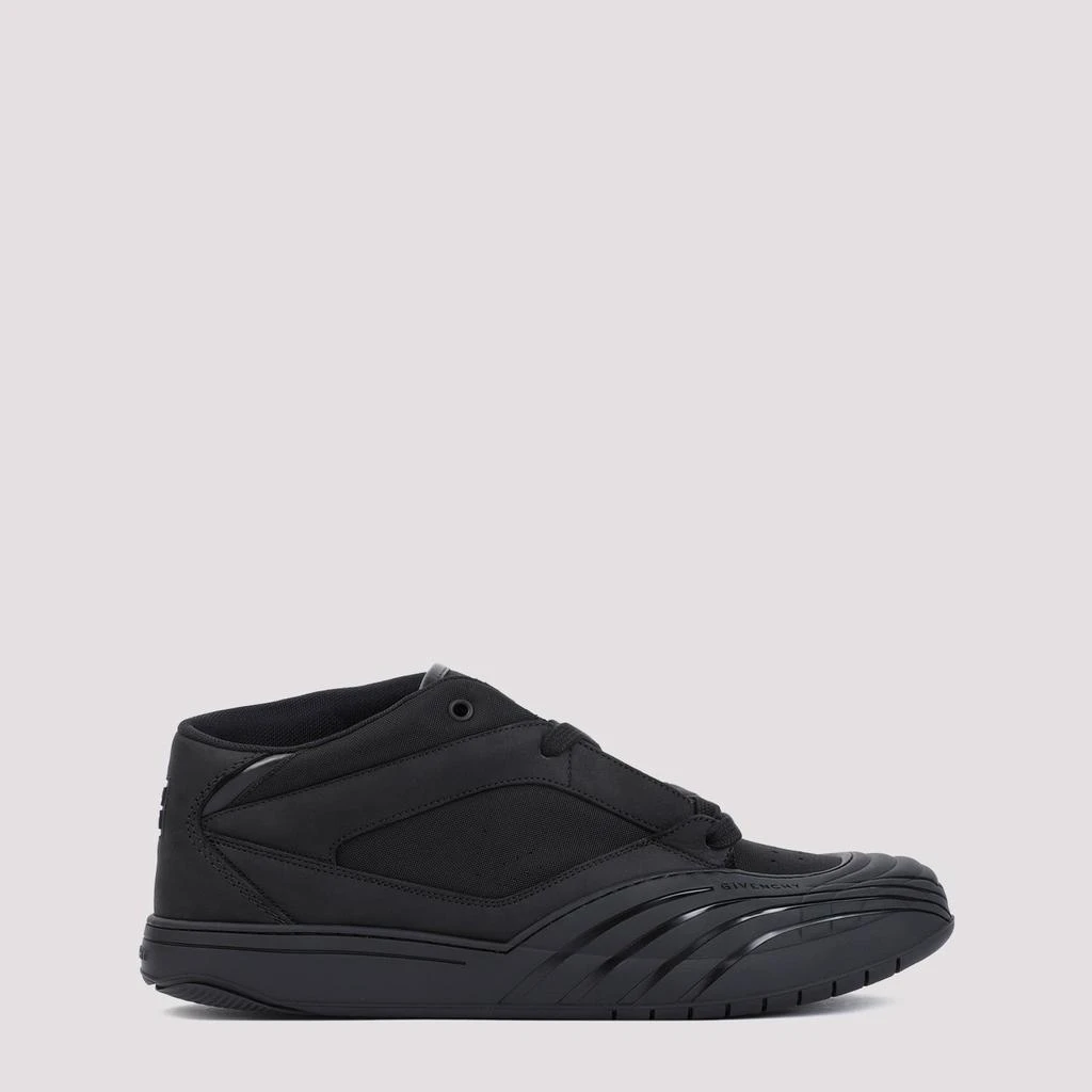 Givenchy Black Calf Leather New Line Men Shoes Mid-Top Sneakers 1