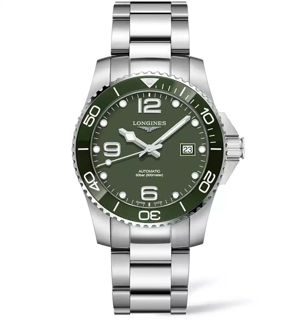 Longines Men's Swiss Automatic Hydroconquest Stainless Steel Bracelet Watch 41mm 1