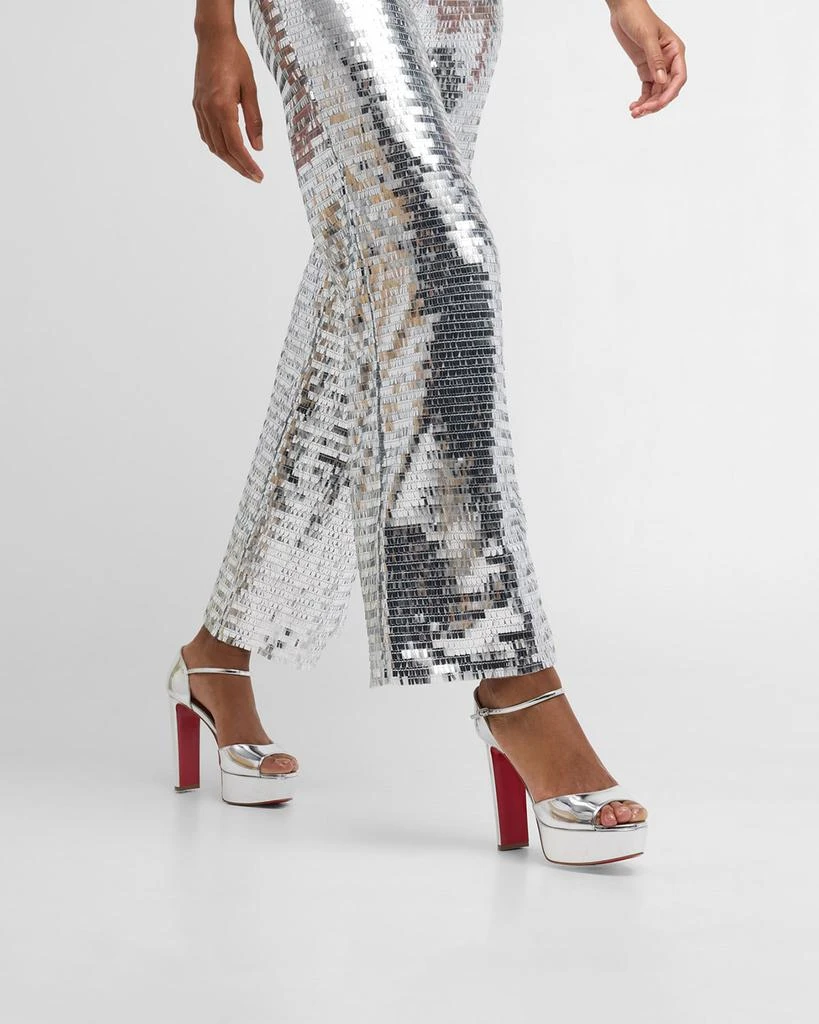 Christian Louboutin Sandaloo Metallic Red Sole Platform Sandals 2