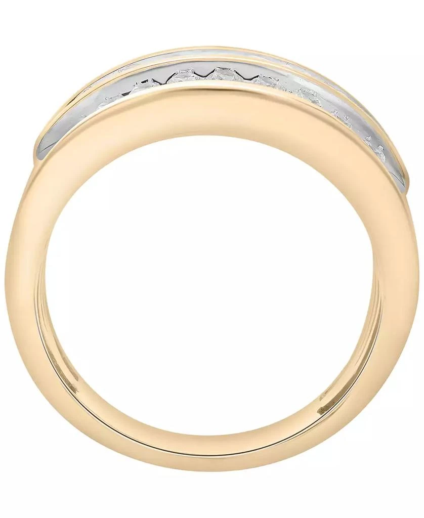 Macy's Men's Diamond (1 ct. t.w.) Multi-Row Band Ring in 10k Yellow Gold 2