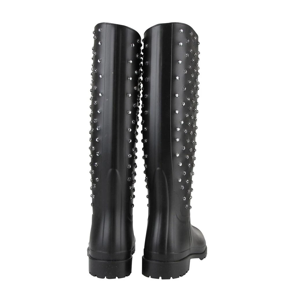 Yves Saint Laurent Women's  Rubber Women Rain Boots With Crystal Studs (36 EU / 6 US) 5