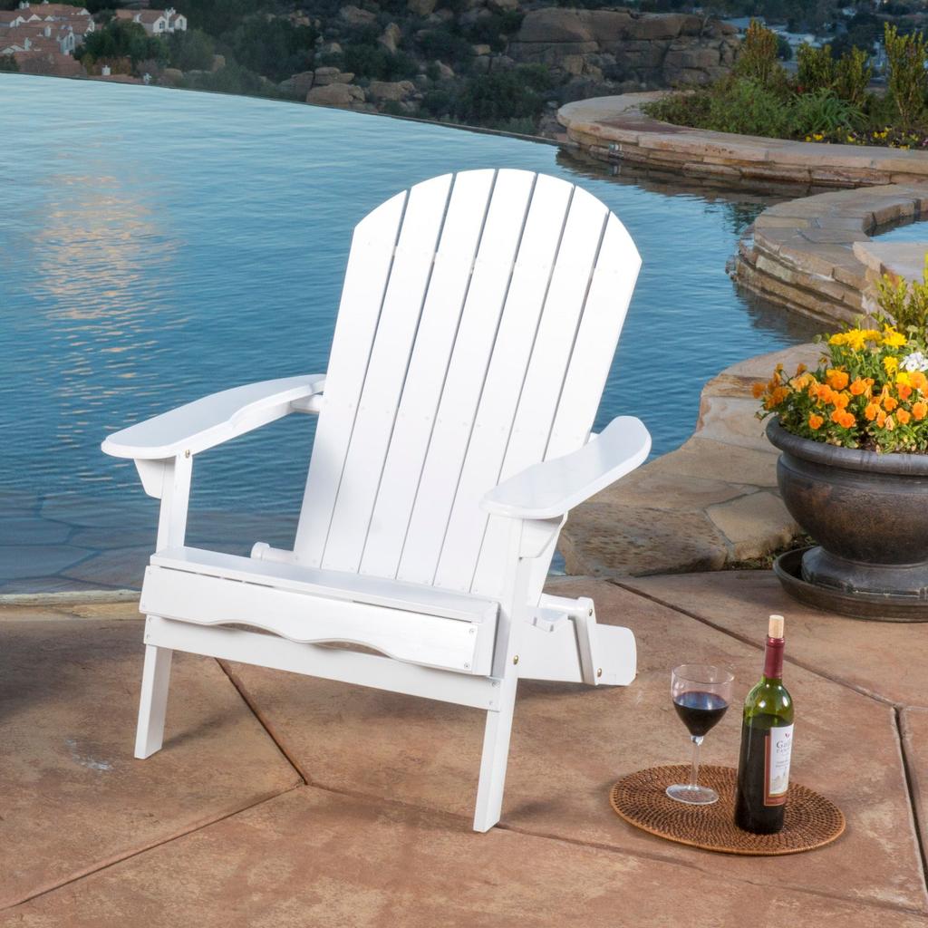 Streamdale Furniture Streamdale Acacia Wood Folding Adirondack Chair - Rustic Design
