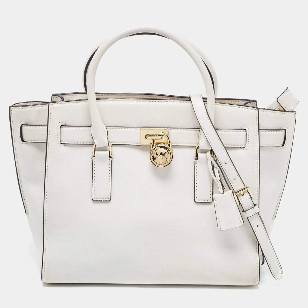 Michael Kors MICHAEL Michael Kors White Leather Hamilton East West Tote 1