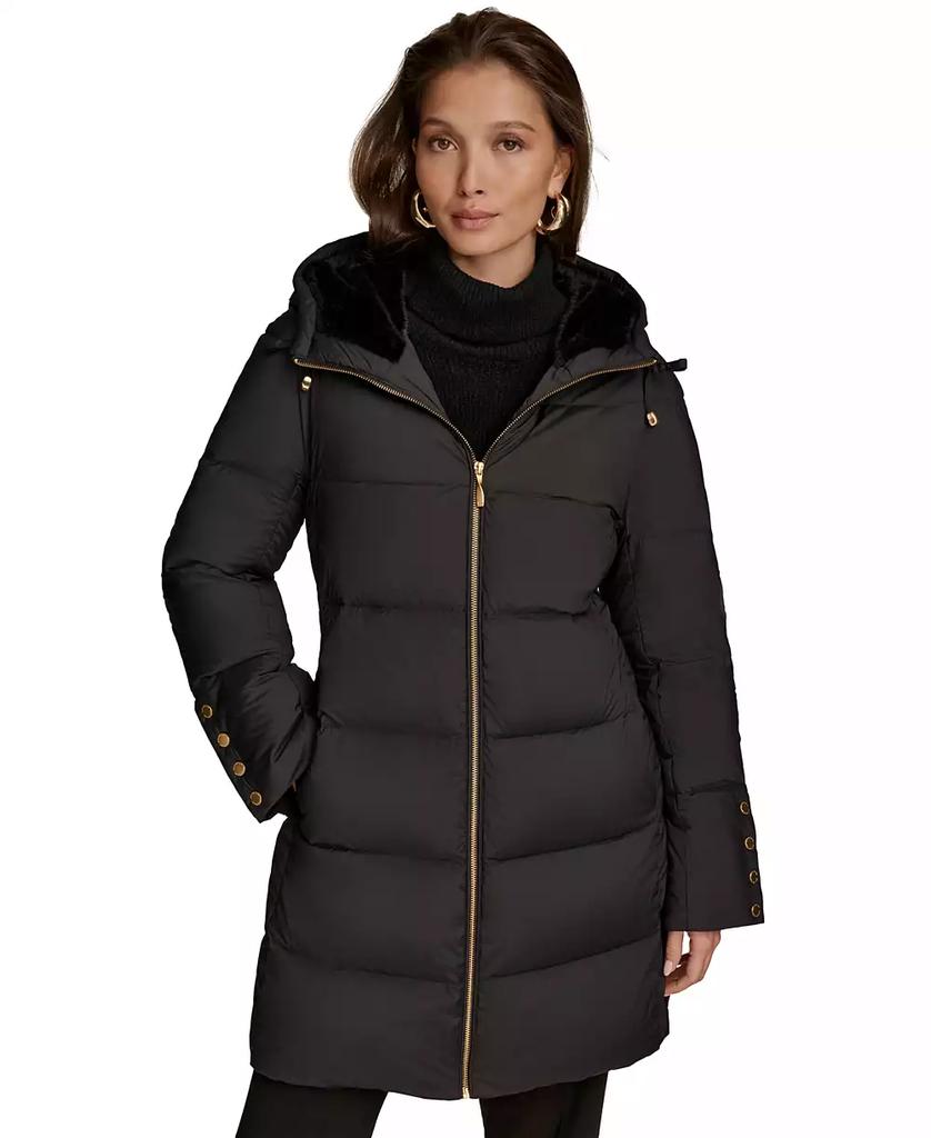 Donna Karan Women's Hooded Down Puffer Coat