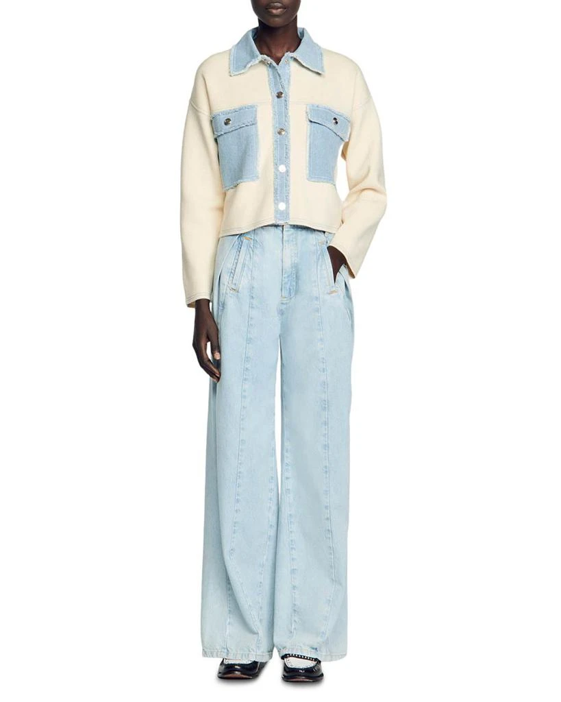 Sandro Dolly Cropped Coatigan 2