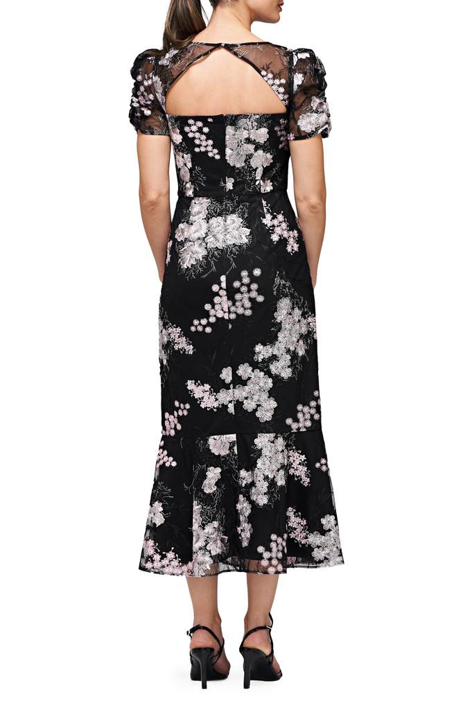 JS Collections Hope Floral Embroidered Cocktail Dress