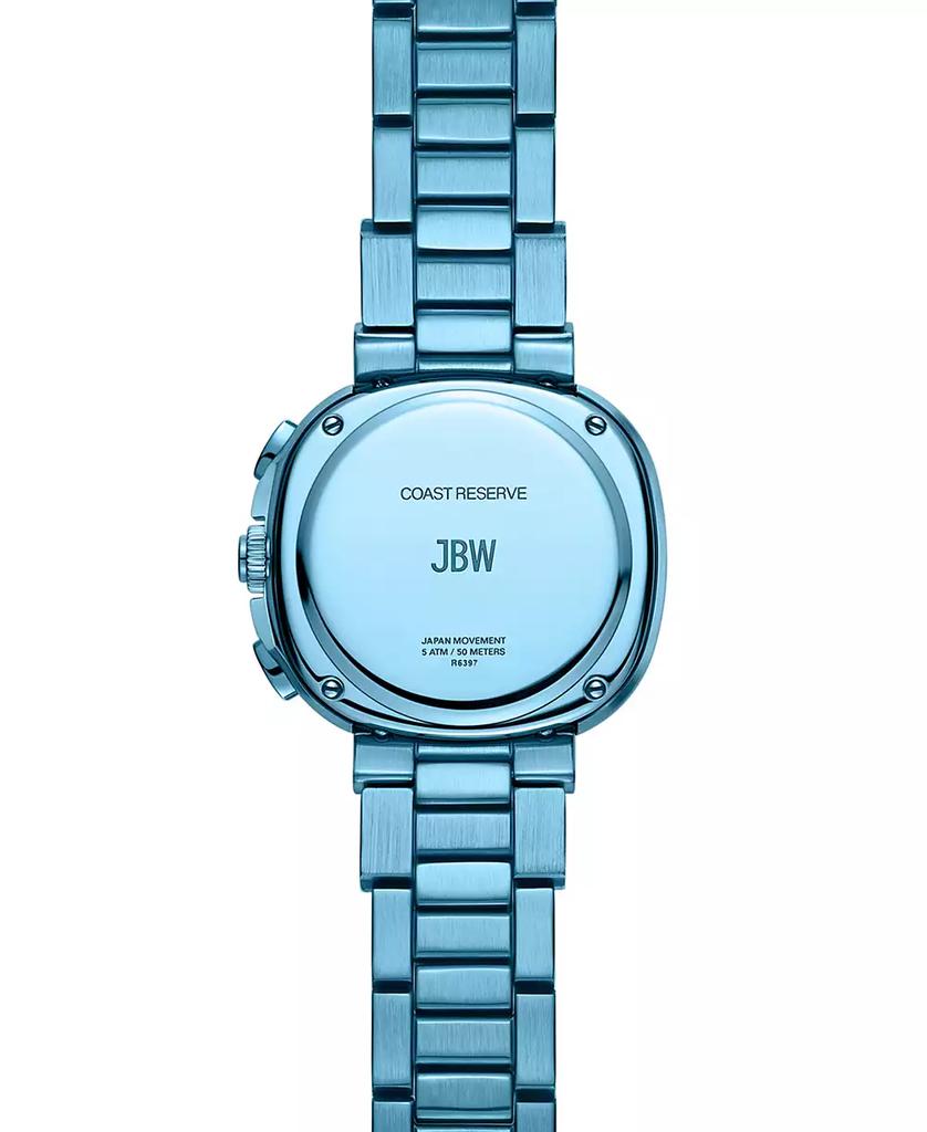 Jbw Women's Reserve Coast Crystal Diamond (0.06 ct. t.w.) Japan Chronograph Aquamarine Stainless Steel Watch, 39mm