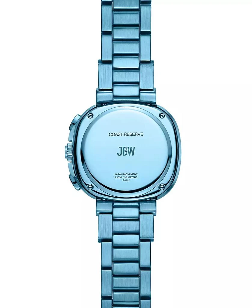 Jbw Women's Reserve Coast Crystal Diamond (0.06 ct. t.w.) Japan Chronograph Aquamarine Stainless Steel Watch, 39mm 2