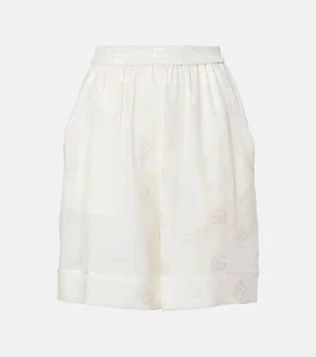 Dolce 
Gabbana DG silk satin jacquard shorts 1