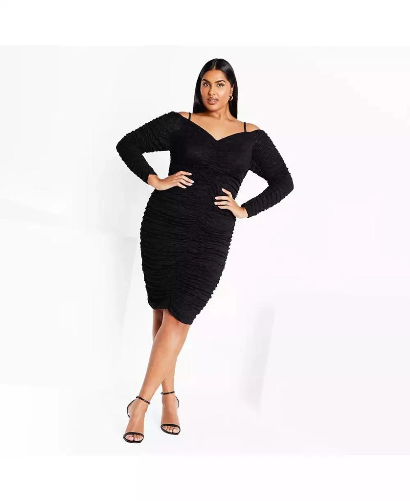 city chic plus size homecoming dress Short Beaded Plus-Size Homecoming Dress with Ruffles Slate Blue / 22W