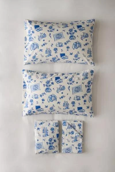 Urban Outfitters Delft Cat Patterned Sheet Set 3