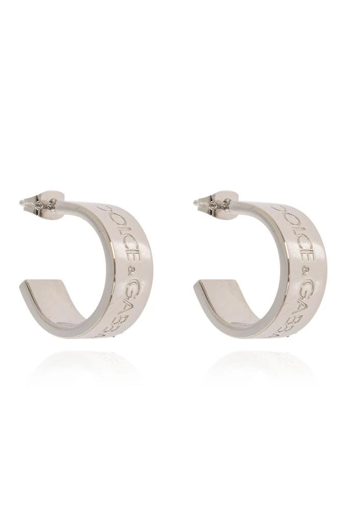 Dolce & Gabbana Dolce & Gabbana Logo-Engraved Hoop Earrings 1