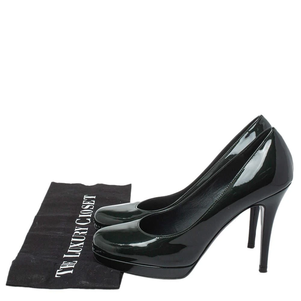 Yves Saint Laurent Saint Laurent Green Patent Leather Pumps Size 38.5 9