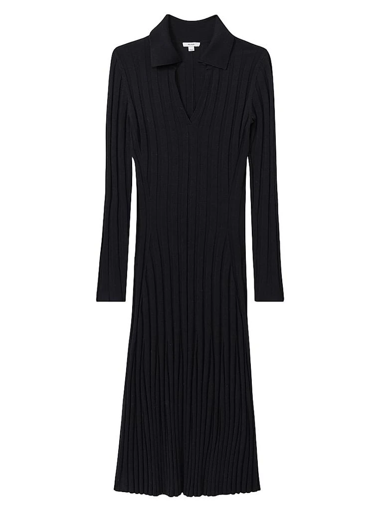 all midi dresses Sunflower Pattern Long Sleeve Midi Dress