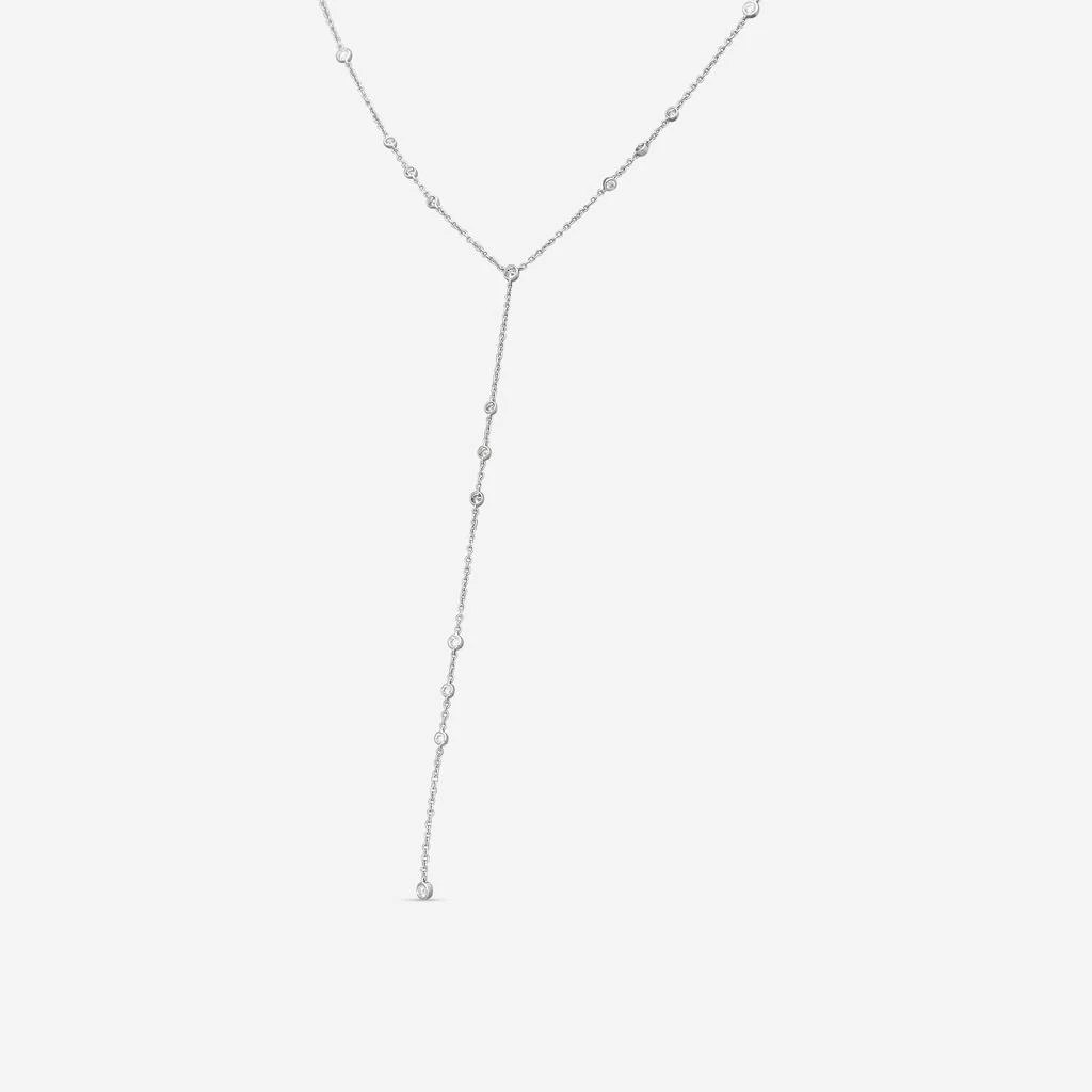 Mémoire Mémoire Cascade 18K White Gold Diamond Lariat Necklace FNZY16118008W72000 2