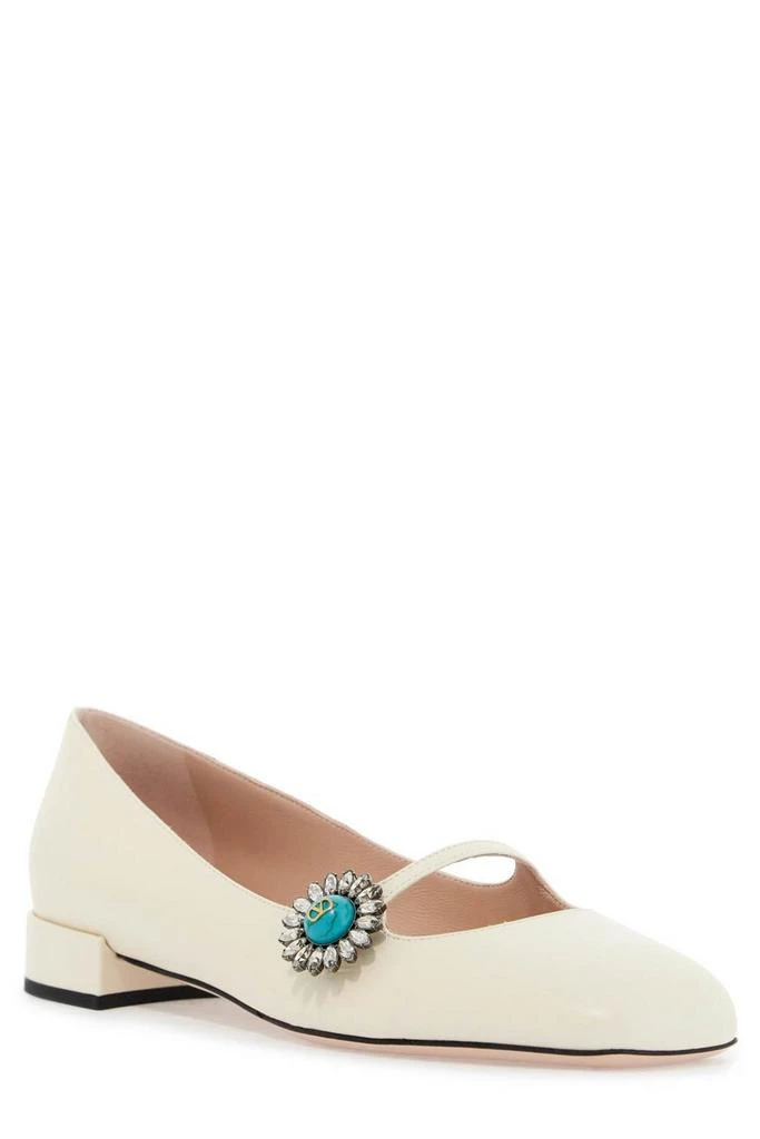 Valentino Valentino Preshoes Embellished Square Toe Ballet Flats 2