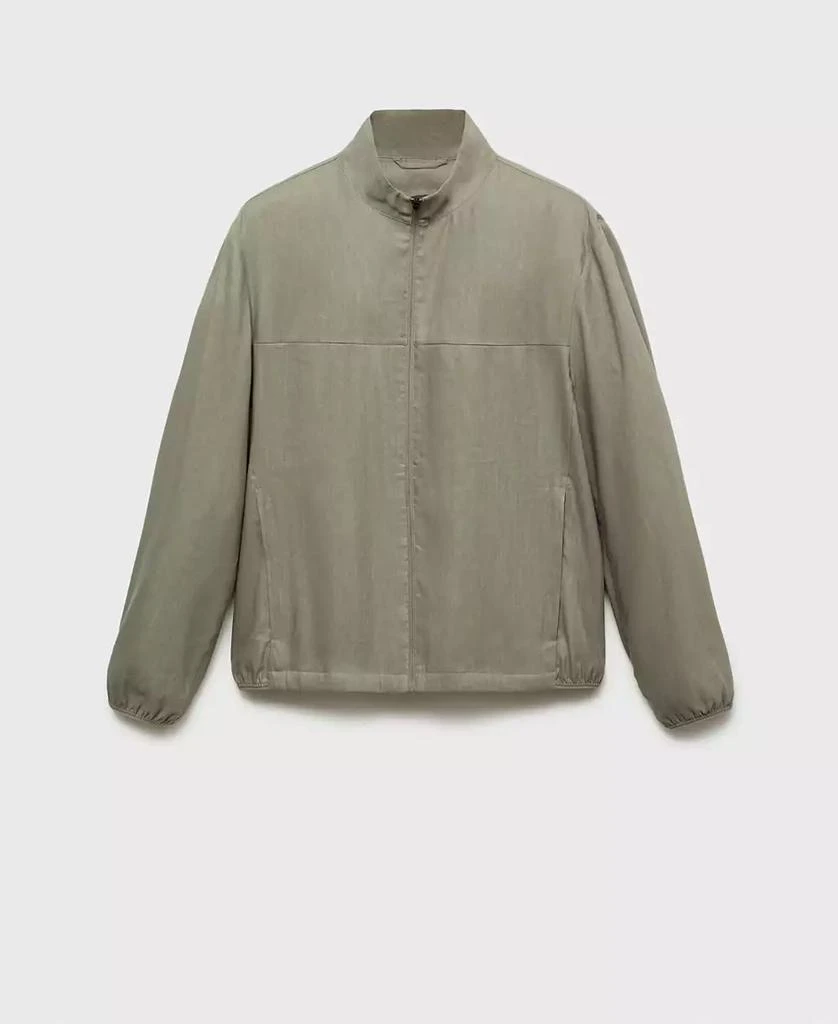 Mango Men's Zipper Linen Jacket 6
