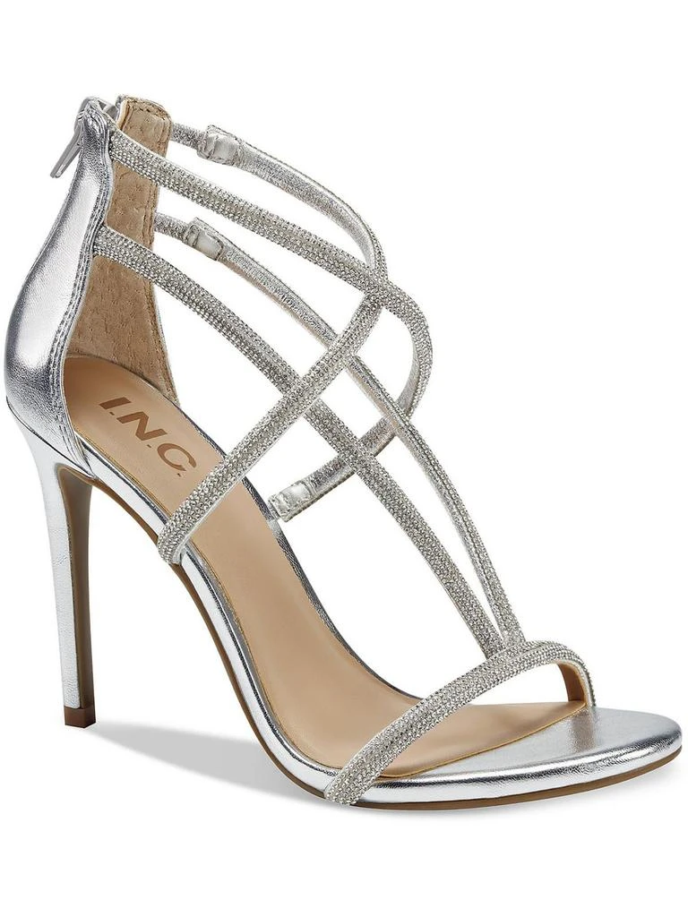INC International Krista Womens Faux Leather Rhinestone Heels 1