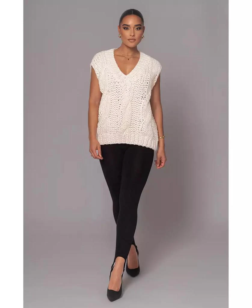 JLUXLABEL Women's Mari Cable Knit Vest 4