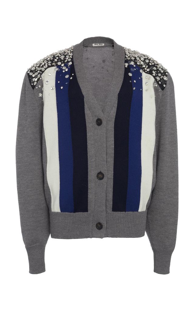 トップス miumiu/layered knit cardigan Miu Miu: Women's Zipper Cardigan (Beige) | DSMNY E-SHOP