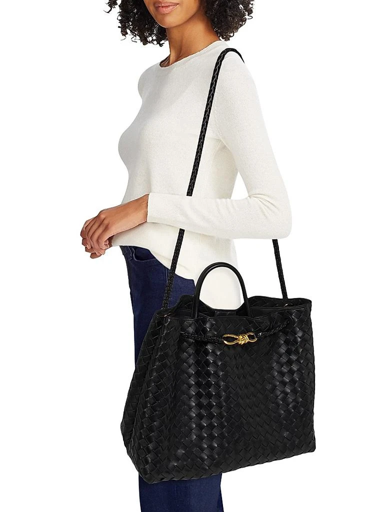 Bottega Veneta Large Andiamo Intrecciato Leather Top-Handle Bag 2