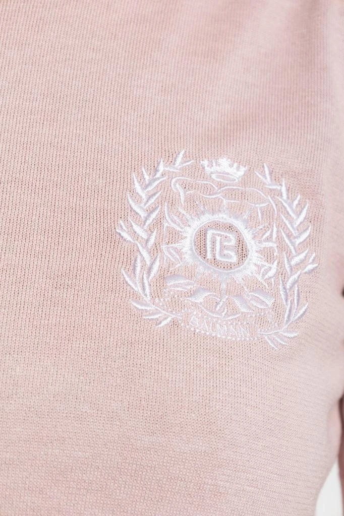 Balmain Balmain Emblème-Embroidered Knit Top 3
