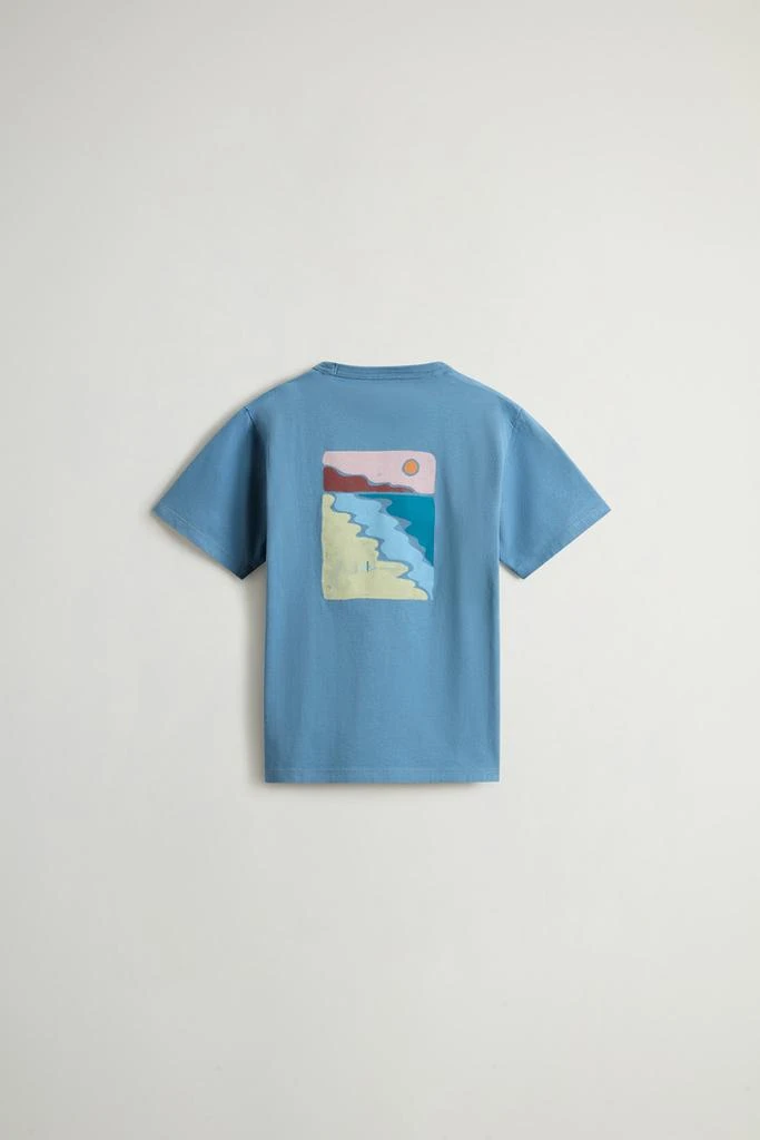 Woolrich Boys’ T-Shirt in Pure Cotton with Print on the Back - Boys - Yellow 2