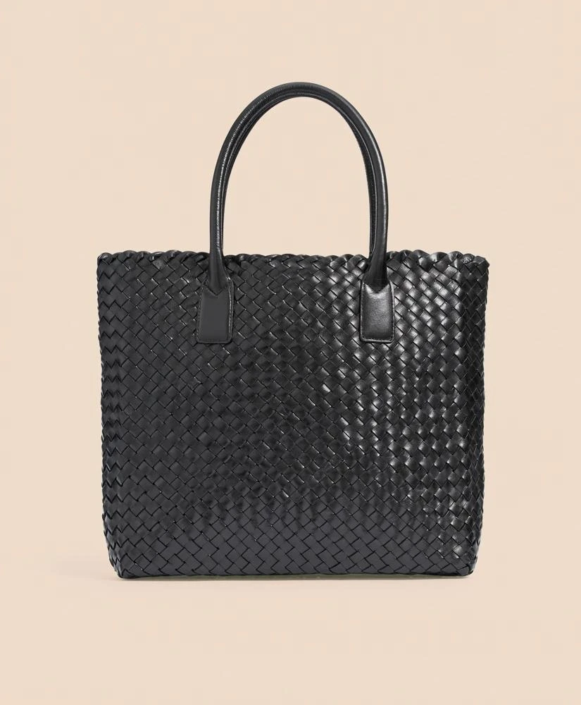 Brooks Brothers Woven Leather Tote Bag 2