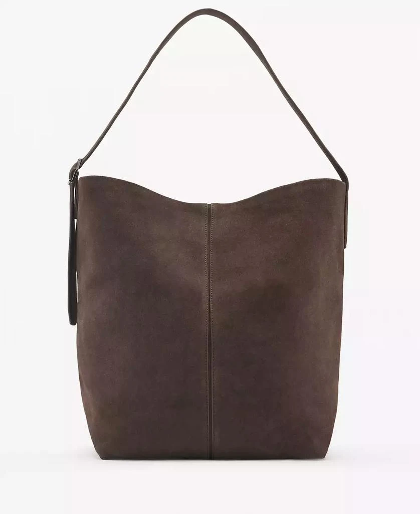 Mango Women's Suede Leather Handbag 1