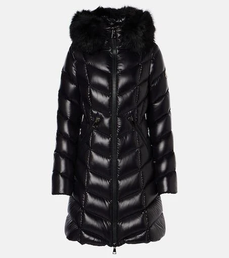 Moncler Fulmarus shearling-trimmed down coat 1