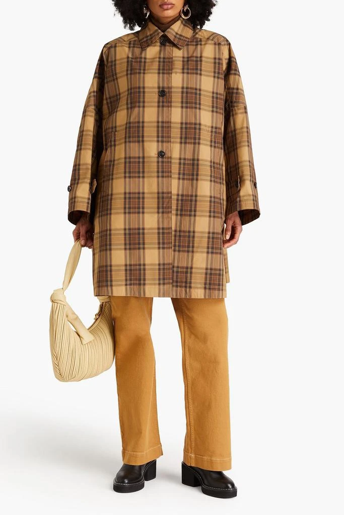 Totême Oversized checked shell raincoat 2