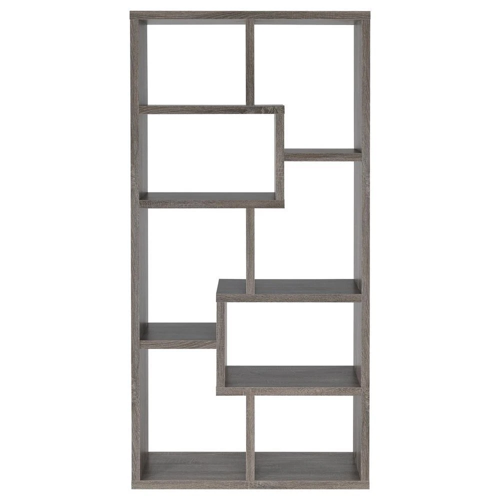 Coaster Co. of America Theo 10-shelf Bookcase Weathered Grey 3