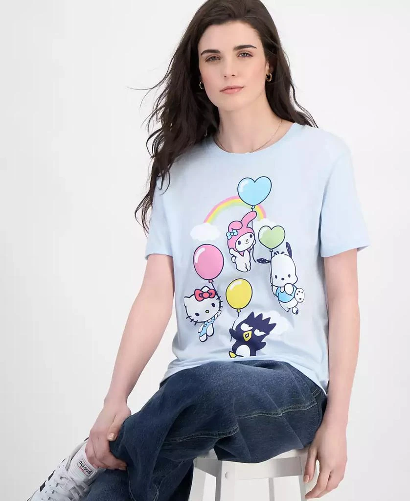 Love Tribe Juniors' Hello Kitty Balloons Graphic-Print Tee 3