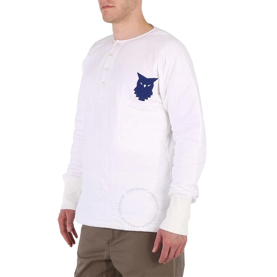 MAISON MARGIELA Maison Margiela Men's White Bird Embroidered Long Sleeve Shirt 2