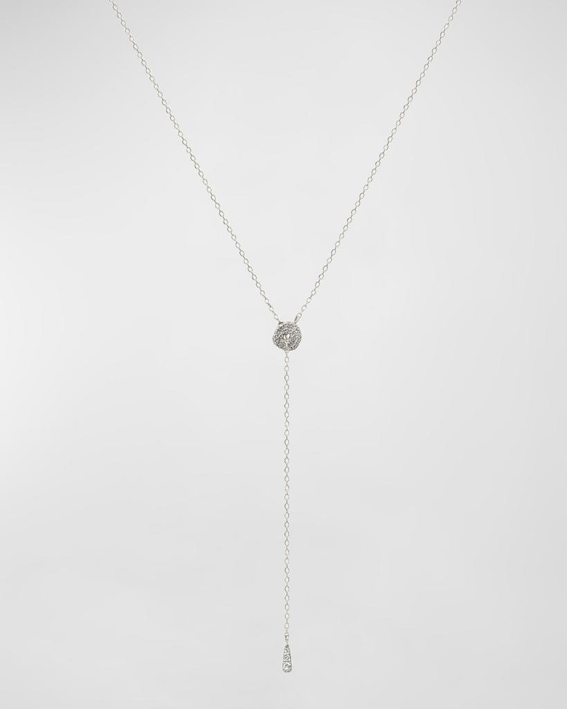 Stevie Wren 14K White Gold Circlet Diamond Lariat Necklace