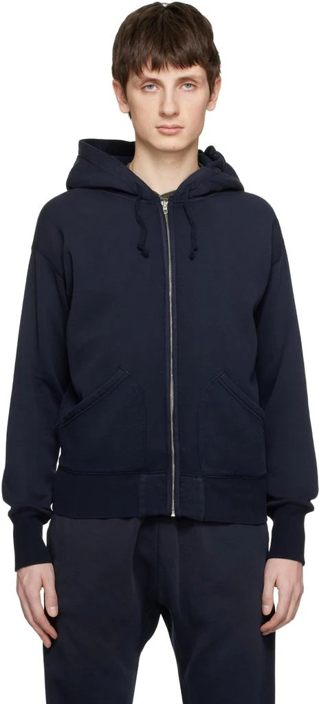 RRL Navy Full-Zip Hoodie 1
