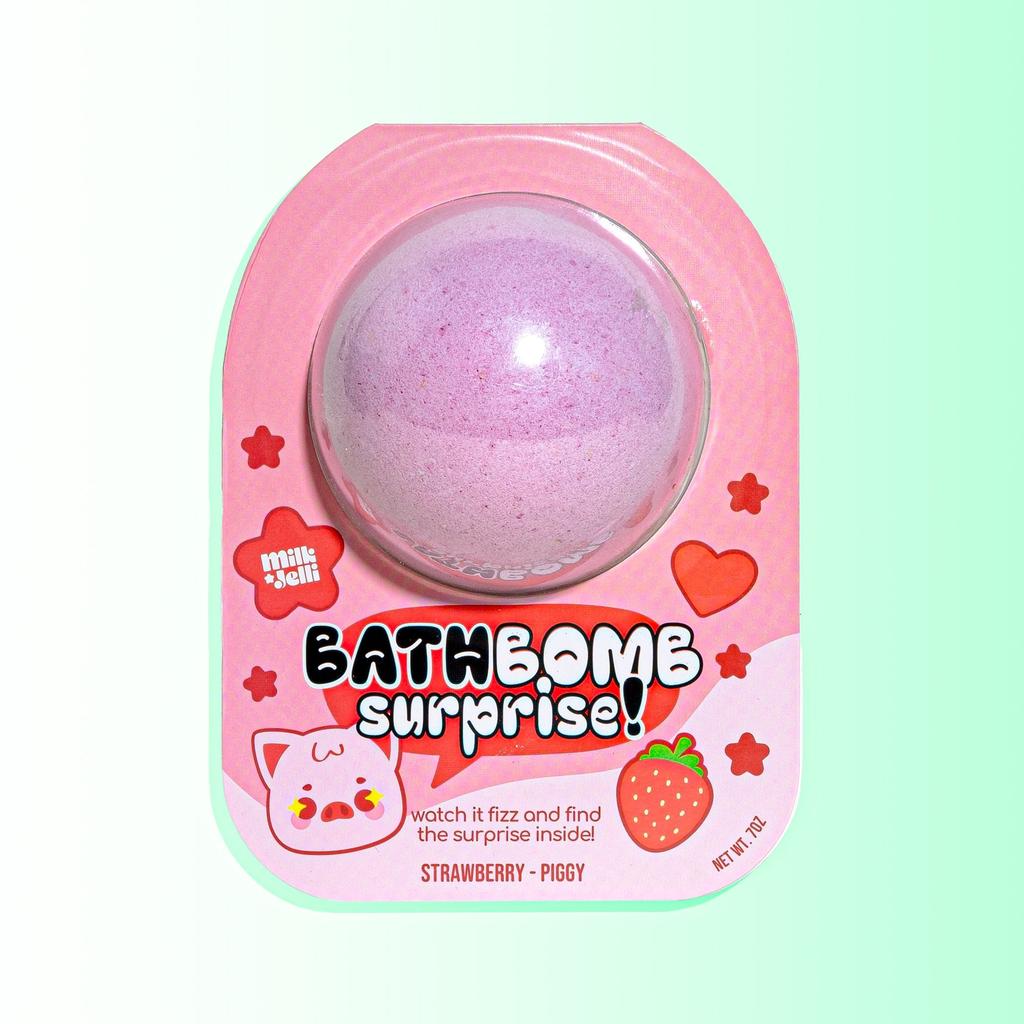Milk Jelli Official Bath Bomb Surprise! Strawberry - Piggy