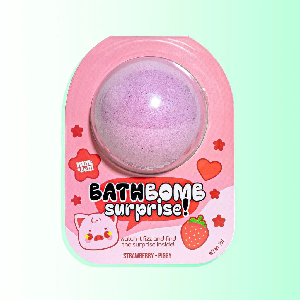 Milk Jelli Official Bath Bomb Surprise! Strawberry - Piggy 1