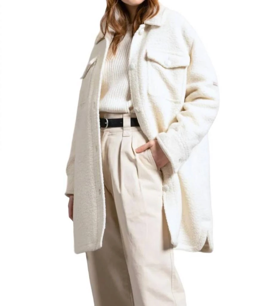 Saint James Loelia Coat In Winter White 1