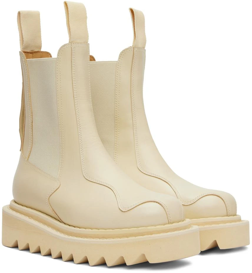 Toga Pulla SSENSE Exclusive Beige Platform Chelsea Boots 4