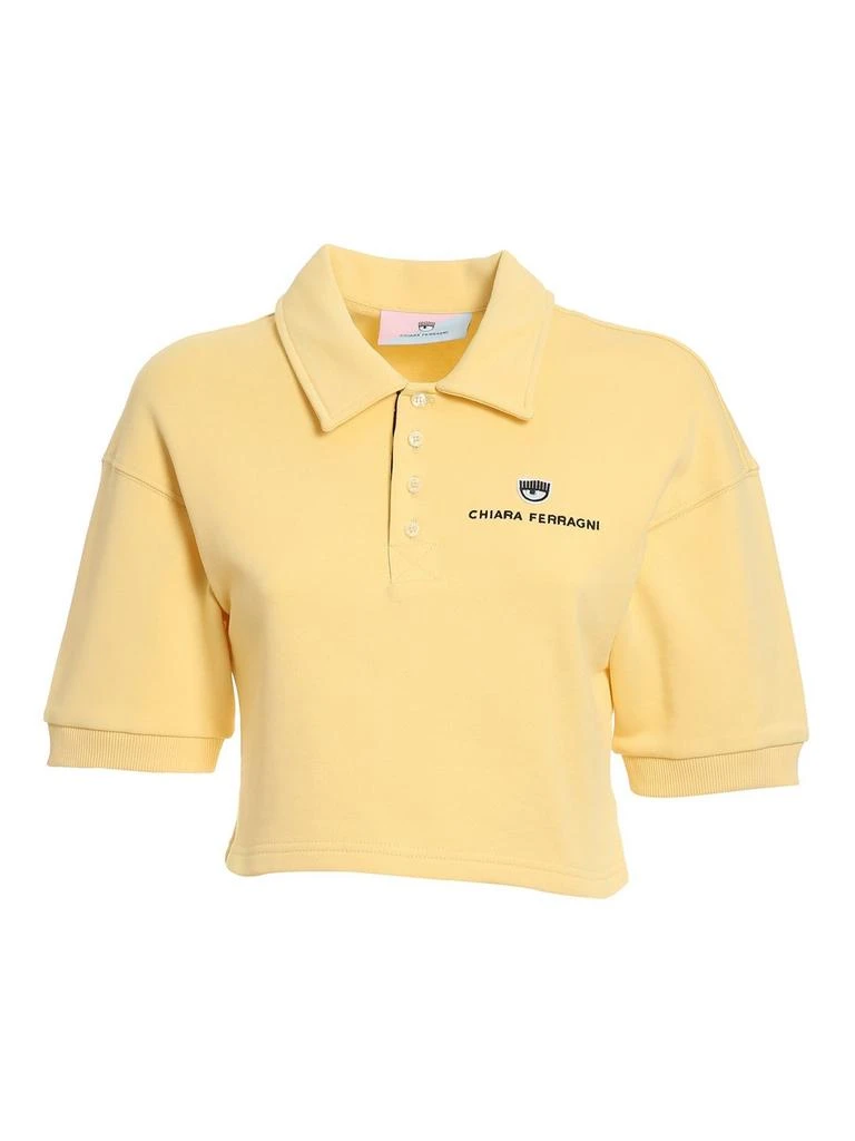 Chiara Ferragni Chiara Ferragni Short-Sleeved Cropped Polo Shirt 1