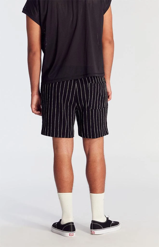 PacSun Black Stripe Linen Shorts 4