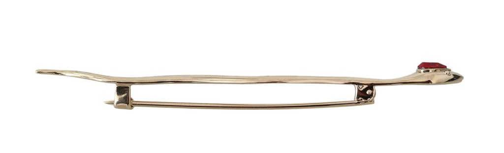 Dolce & Gabbana Dolce & Gabbana Silver Brass Crystal Spilla Serpente Brooch Pin 2