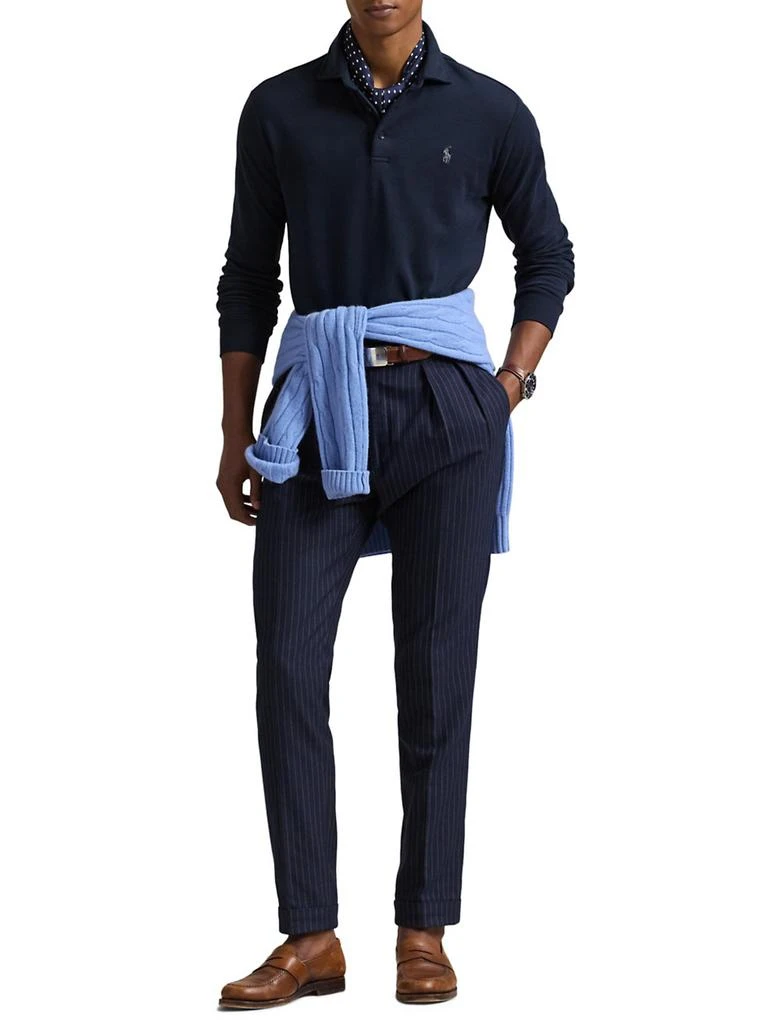 Ralph Lauren Double-Knit Jersey Long-Sleeve Polo Shirt 2