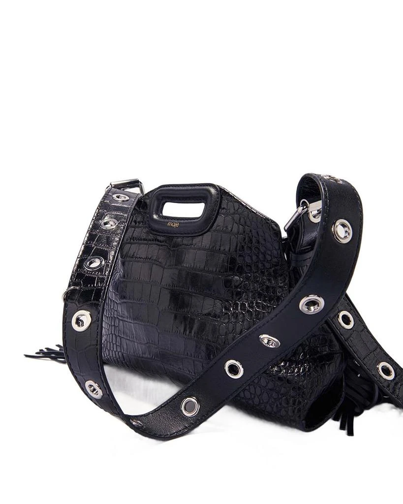 Maje Miss M Mini Embossed Leather Bag 7