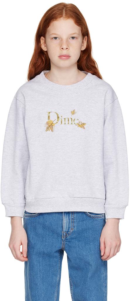 Dime Kids Gray Leafy Sweatshirt